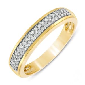 حلقه مردانه طلا 18 عیار زرد و جواهر الماس تراش برلیان طرح مینیمال : مدل wrgm1307